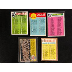 TOPPS & O-PEE-CHEE BASEBALL CHECKLIST TADING CARDS LOT