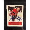 Image 1 : HENRI RICHARD AUTOGRAPHED HOCKEY CARD
