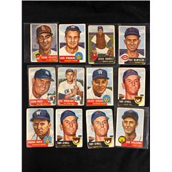 1953 TOPPS BASEBALL TRADING CARDS LOT