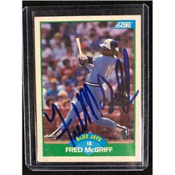 1989 Score Fred McGriff Card #6 Toronto Blue Jays (Autographed)