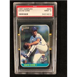 1987 DONRUSS #502 DAVID CONE (MINT 9) PSA