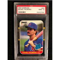 1987 DONRUSS #43 RAFAEL PALMIERO (MINT 9) PSA