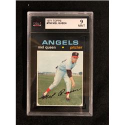 1971 TOPPS #736 MEL QUEEN (9 MINT) KSA GRADED