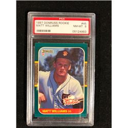 1987 DONRUSS ROOKIE #45 MATT WILLIAMS (NM-MT 8) PSA GRADED