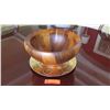 Image 2 : Carved Wood Bowl, Approx. 13" Dia, 7" H