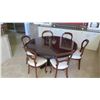 Image 2 : Round Dining Room Table w/6 Wooden Chairs