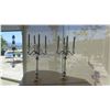Image 1 : 2 Crystal and Chrome Candelabras (Holds 4 Candles Each)