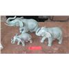 Image 1 : 3 Glazed Ceramic Elephants, Varying Size