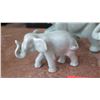 Image 2 : 3 Glazed Ceramic Elephants, Varying Size