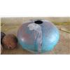 Image 2 : Glazed Ceramic Round Vase (Approx 8" X 8") & 3 Decorative Balls