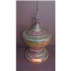 Image 1 : Painted Carved Architectural Lidded Bowl