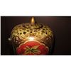 Image 2 : Painted Decorative Ceramic Urn w/ Lid, Elephant/Leopard Motif, Approx 12" H
