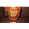 Image 3 : Painted Decorative Ceramic Urn w/ Lid, Elephant/Leopard Motif, Approx 12" H