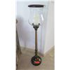 Image 1 : Standing Candle Holder with Hurricane Glass Globe, Approx. 44" Tall