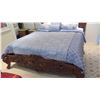 Image 2 : King Size Ornate Carved Wooden Bed (sheets/comforter/pillows not included)