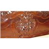 Image 8 : King Size Ornate Carved Wooden Bed (sheets/comforter/pillows not included)