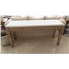 Image 1 : Carved Wooden Console Table w/Natural Stone Top