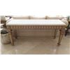 Image 2 : Carved Wooden Console Table w/Natural Stone Top