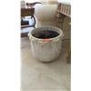 Image 1 : Large Textured Whitewashed Planter (Clay/Ceramic?) Approx 18"x18"