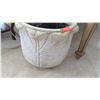 Image 2 : Large Textured Whitewashed Planter (Clay/Ceramic?) Approx 18"x18"