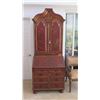 Image 1 : Painted Chinoiserie Secretary w/Cabinet, 2 Pcs, Approx. 34"W X 13.5"D X 90.5" H