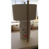 Image 8 : Pair: Ceramic Flower Cut-Out Table Lamps, Cream Color, Approx. 30" H