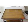 Image 2 : Wood End Table w/Drawer & Lower Shelves, by Baker, Approx. 2'5" W