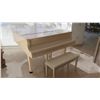 Image 1 : Young Chang Baby Grand Piano w/ Bench, White, Some Fading