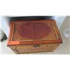 Image 2 : Small Woven Bamboo Trunk, Approx. 17.5" W, 11" H