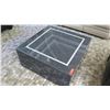 Image 2 : Square Marble Coffee Table w/Glass Top, Approx 3.5' x 3.5 ' x 17"