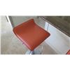 Image 2 : Qty 4 Orange Minimalist Bar Stools w/Chrome Base
