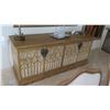 Image 2 : Hardwood Buffet w/ Intaglio Carved Doors & Hardware Detail