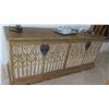 Image 3 : Hardwood Buffet w/ Intaglio Carved Doors & Hardware Detail