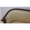 Image 8 : Upholstered Settee w/Carved Wood Frame, Ivory, Approx. 48"L, 26" Depth