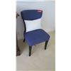 Image 1 : Blue Upholstered Side Chair (pillow not included)