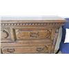 Image 2 : Wooden Chest of Drawers (Dresser) w/ Carved Detail