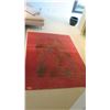 Image 2 : Red Hand-Carded & Knotted Woolen/Silk Rug, Palm Leaf Design, 5' X 7'