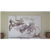 Image 2 : Very Large Abstract Glazed "Marble" Painting on Canvas, 72" X 48"