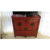 Image 2 : Red Lacquered Asian Cabinet