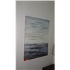 Image 1 : Abstract Painting on Stretched Canvas (Ocean/Sky), 29.5 X 39.5