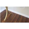 Image 8 : Modern Foyer Table, Faux Leather Wrap, Brushed Metal Accents, 42X16X30H