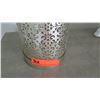 Image 2 : Filigree Metal Cylinder Table Lamp, 25.5" Tall
