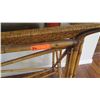 Image 2 : Long Console Table w/ Woven Rattan Border, Bamboo Framework, Coconut Shell Inlay, 74X24X38.5