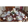 Image 2 : Noritake China w/Gold Border (Japan), Flatware & Crystal Beverageware, 6 Place Settings