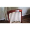 Image 2 : Striped Upholstered Wooden Chair, 20.5" Across, 35" H