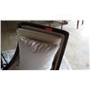 Image 2 : Modern Upholstered Chair, Cream, Dark Wood Frame