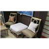 Image 2 : Set of 6 Wreath-Back Side Chairs with Gilt Wash, Upholstered Seats, Approx. 40" H