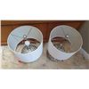 Image 2 : Pair: Silver Tone Geometric Table Lamps, Approx. 22" H