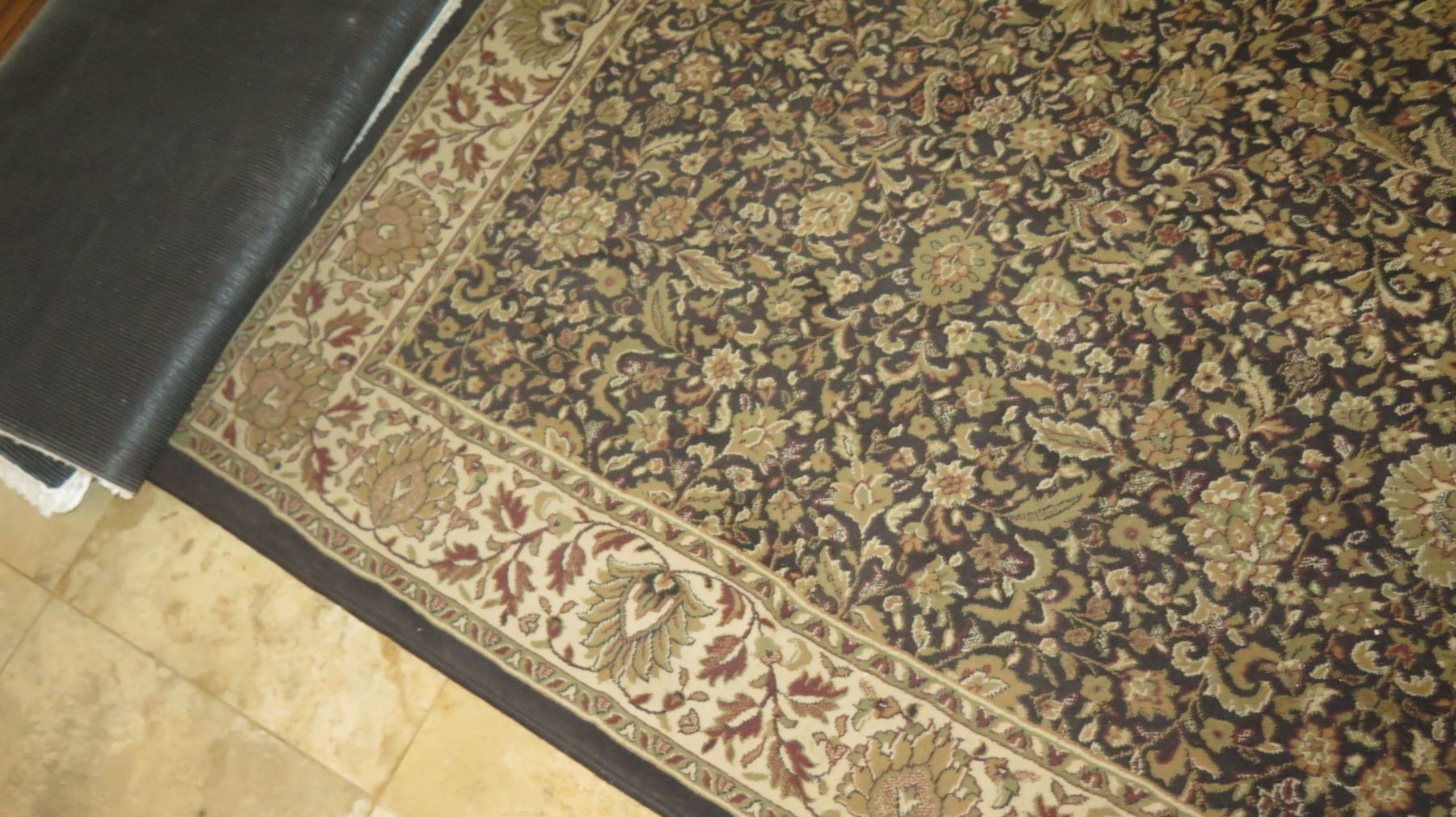 Large Area Rug Black Beige Brown Blue Border 8 X 11 Made In Egypt Oriental Weavers Oahu Auctions
