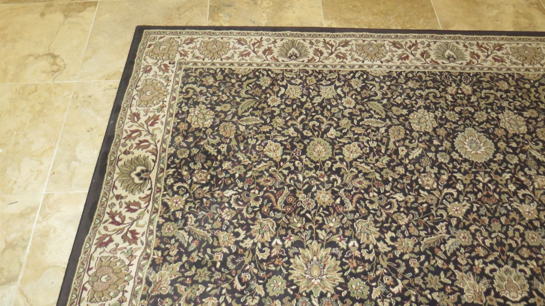 Large Area Rug Black Beige Brown Blue Border 8 X 11 Made In Egypt Oriental Weavers Oahu Auctions